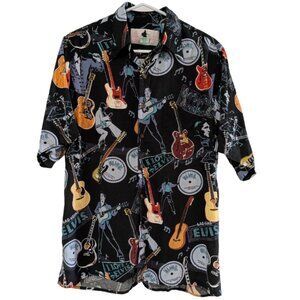 Elvis Presley Reyn Spooner Men's Hawaiian Shirt, Small, Authentic Vintage